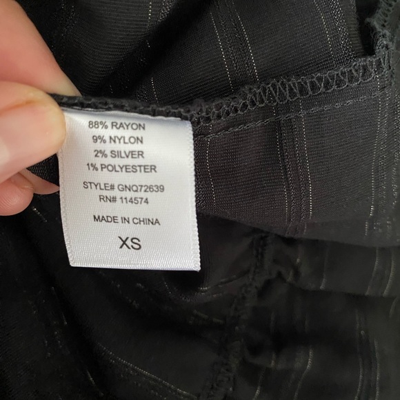 RO & DE x Anthropologie Black & Siver Metallic Peasant Boho Mini Dress. - Picture 9 of 10